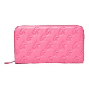GLAMAHOLIC MONOGRAM JUMBO WALLET HOT PINK NEW